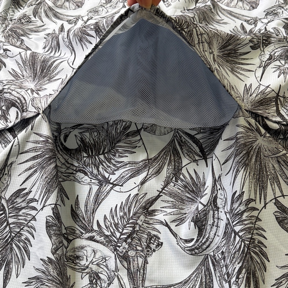 SILVER BAIT MEN’S OUTDOORS FISHING VENTILATED PRINT SHIRT BOTTON DOWN - Picture 6 of 7